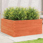 Planter 100x100x46 cm solid pine wax-brown