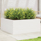 Planter 110x110x46 cm solid pine white