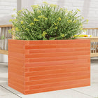Planter 70x40x46 cm solid pine wash brown