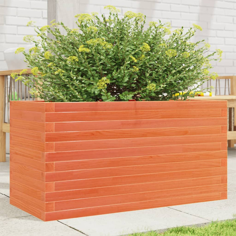 Plantenbak 90x40x46 cm massief grenenhout wasbruin