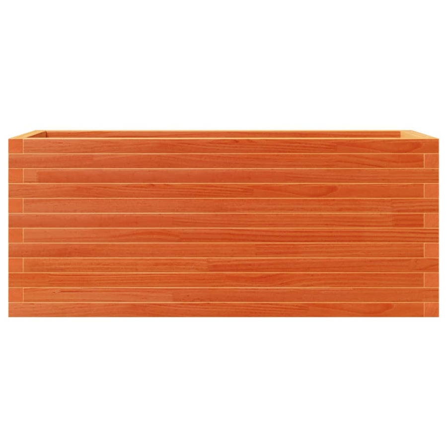 Plantenbak 110x40x46 cm massief grenenhout wasbruin