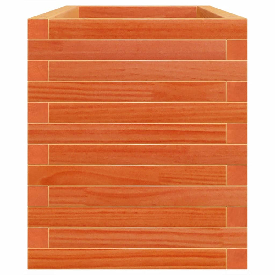 Plantenbak 110x40x46 cm massief grenenhout wasbruin