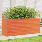 Planter box 110x40x46 cm solid pine wax brown