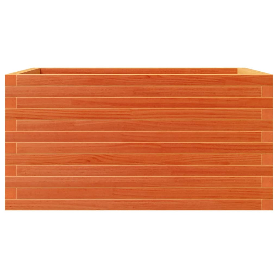 Plantenbak 90x60x46 cm massief grenenhout wasbruin