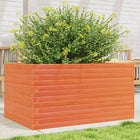 Planter box 90x60x46 cm solid pine wax brown