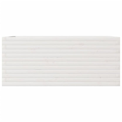 Plantenbak 110x60x46 cm massief grenenhout wit