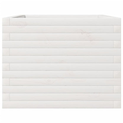 Plantenbak 110x60x46 cm massief grenenhout wit