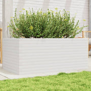 Plantenbak massief grenenhout 110x60x46 cm wit