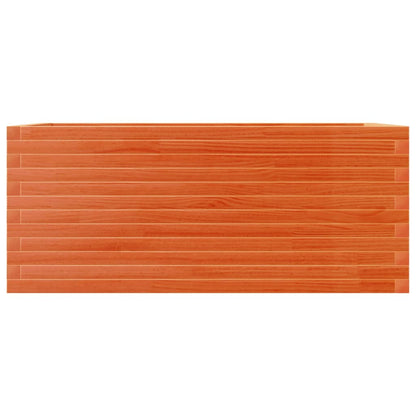 Plantenbak 110x60x46 cm massief grenenhout wasbruin