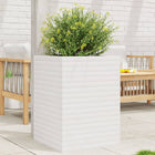 Planter 50x50x68.5 cm solid pine white