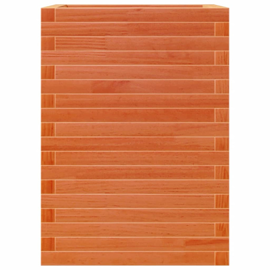 Plantenbak 50x50x68,5 cm massief grenenhout wasbruin