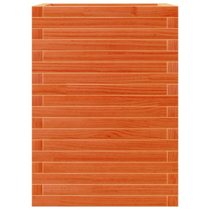 Plantenbak 50x50x68,5 cm massief grenenhout wasbruin