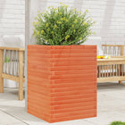 Planter 50x50x68.5 cm solid pine wax brown