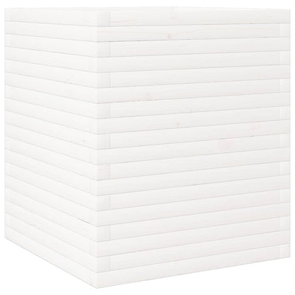 Plantenbak 60x60x68,5 cm massief grenenhout wit
