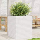 Planter 60x60x68.5 cm solid pine wood white
