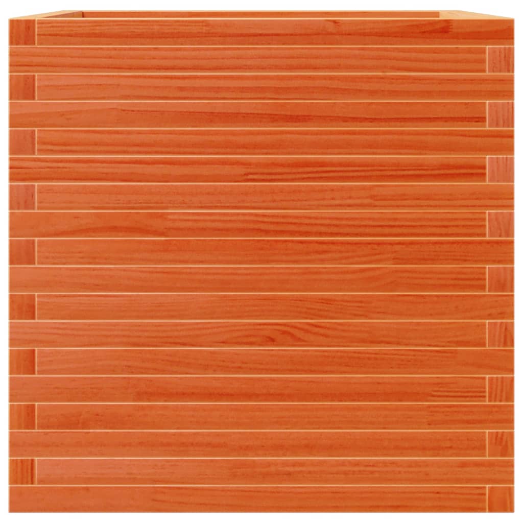 Plantenbak 70x70x68,5 cm massief grenenhout wasbruin
