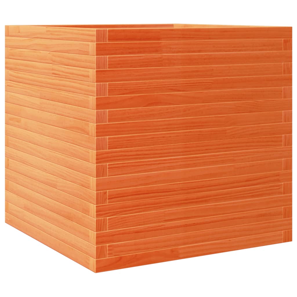 Plantenbak 70x70x68,5 cm massief grenenhout wasbruin