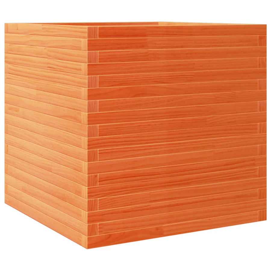 Plantenbak 70x70x68,5 cm massief grenenhout wasbruin