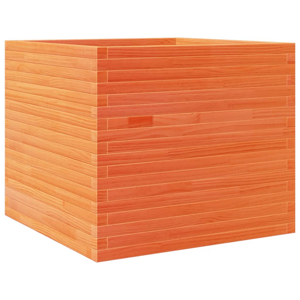 Plantenbak 80x80x68,5 cm massief grenenhout wasbruin