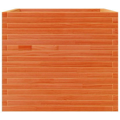 Plantenbak 80x80x68,5 cm massief grenenhout wasbruin