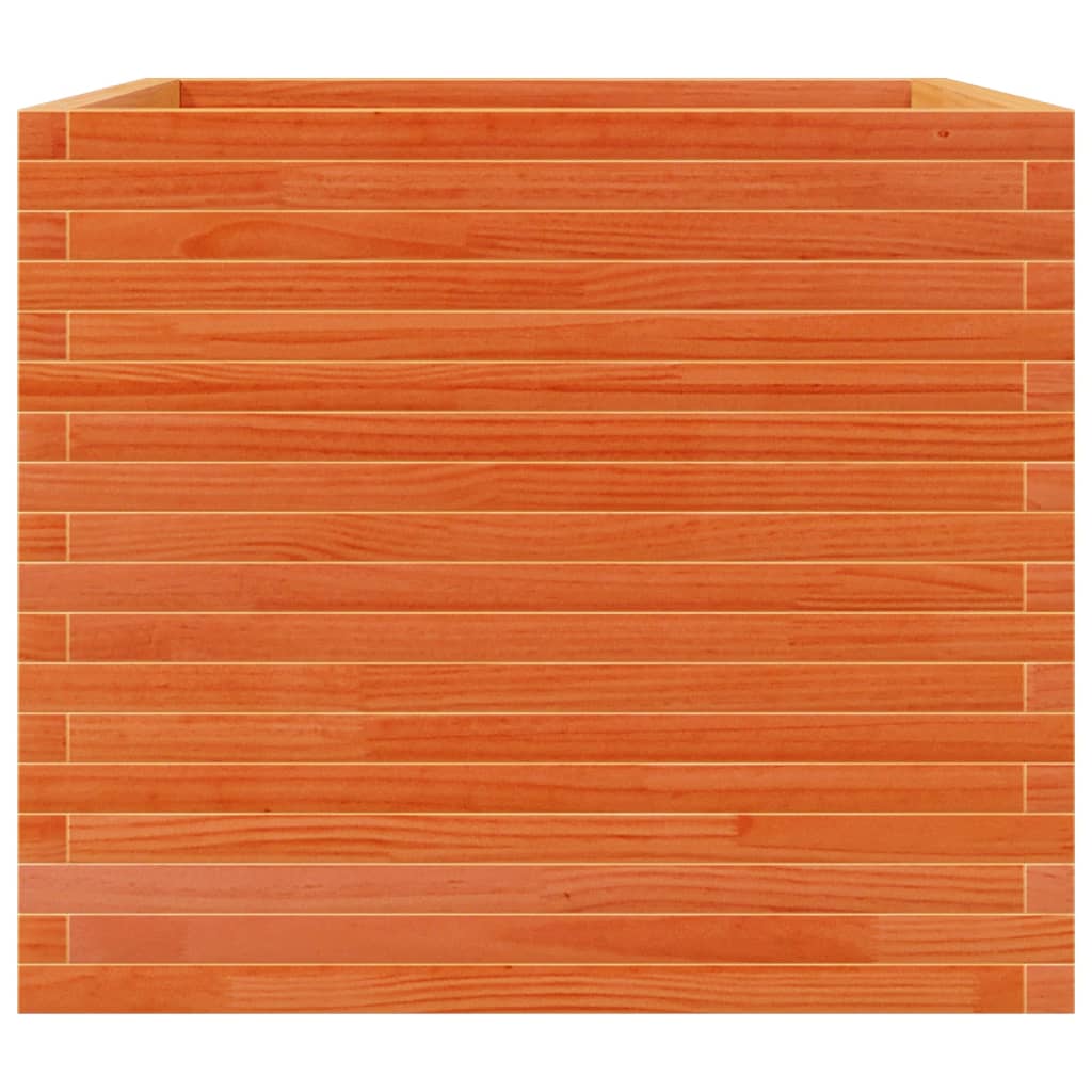 Plantenbak 80x80x68,5 cm massief grenenhout wasbruin