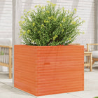 Plantenbak massief grenenhout 80x80x68,5 cm wasbruin