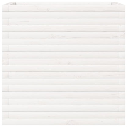 Plantenbak 70x40x68,5 cm massief grenenhout wit