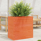 Planter 70x40x68.5 cm solid pine wash brown