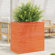 Plantenbak massief grenenhout 70x40x68,5 cm wasbruin