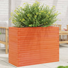 Planter 90x40x68.5 cm solid pine wood waxed brown