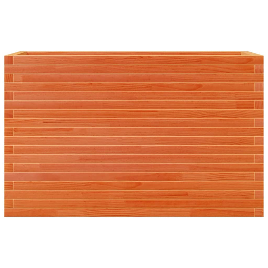 Plantenbak 110x40x68,5 cm massief grenenhout wasbruin