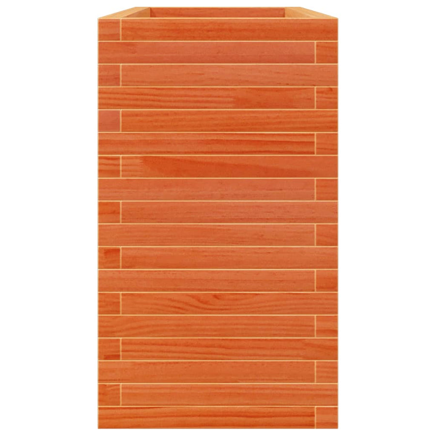 Plantenbak 110x40x68,5 cm massief grenenhout wasbruin