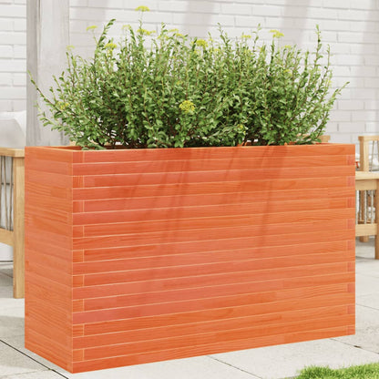 Plantenbak 110x40x68,5 cm massief grenenhout wasbruin