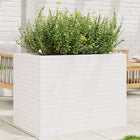 Planter 90x60x68.5 cm solid pine wood white