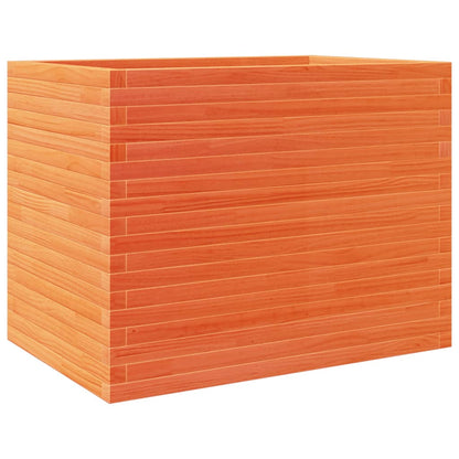 Plantenbak 90x60x68,5 cm massief grenenhout wasbruin