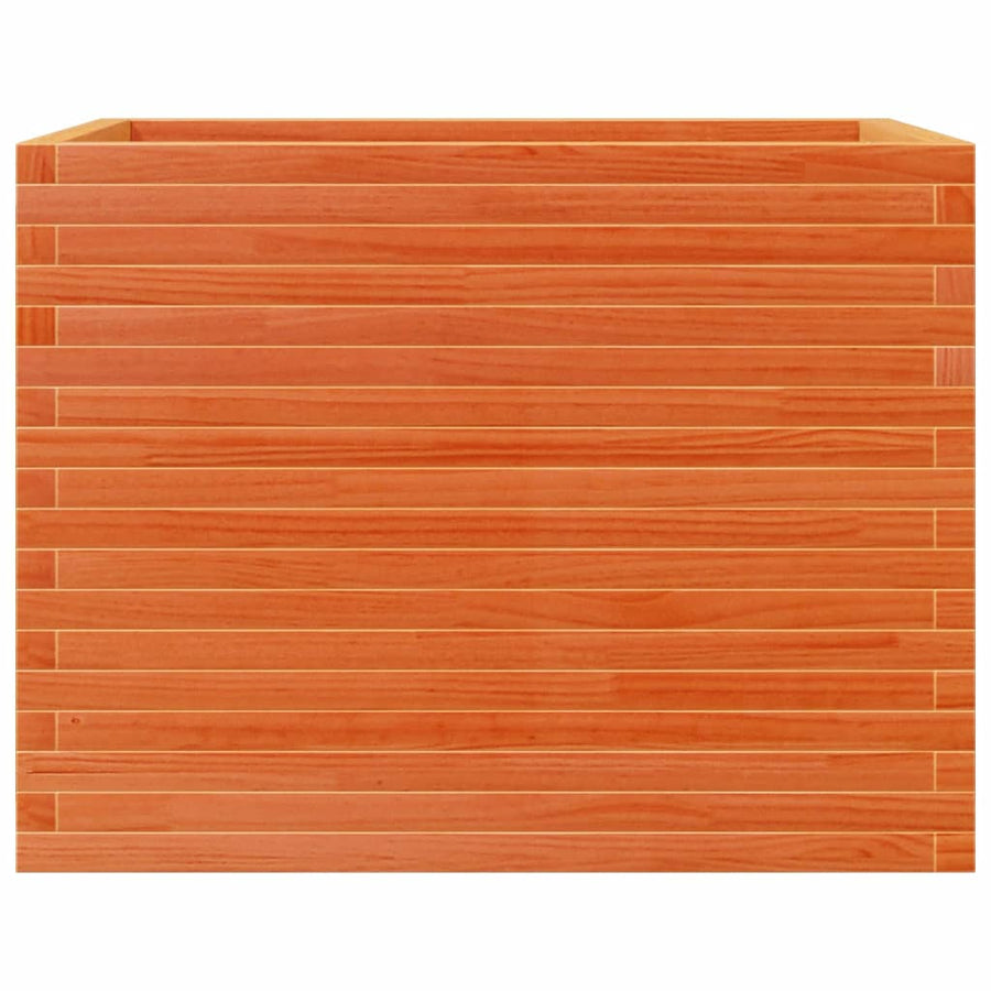 Plantenbak 90x60x68,5 cm massief grenenhout wasbruin