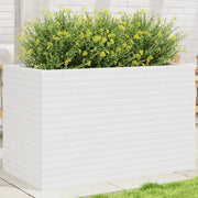Plantenbak massief grenenhout 110x60x68,5 cm wit