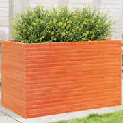 Plantenbak massief grenenhout 110x60x68,5 cm wasbruin