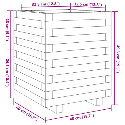 Plantenbak 40x40x49,5 cm massief douglashout