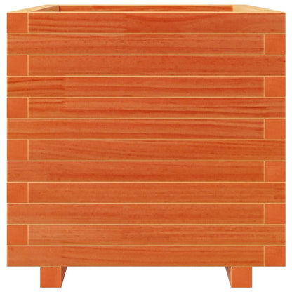 Plantenbak 50x50x49,5 cm massief grenenhout wasbruin