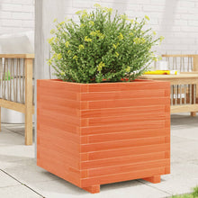 Plantenbak 50x50x49,5 cm massief grenenhout wasbruin