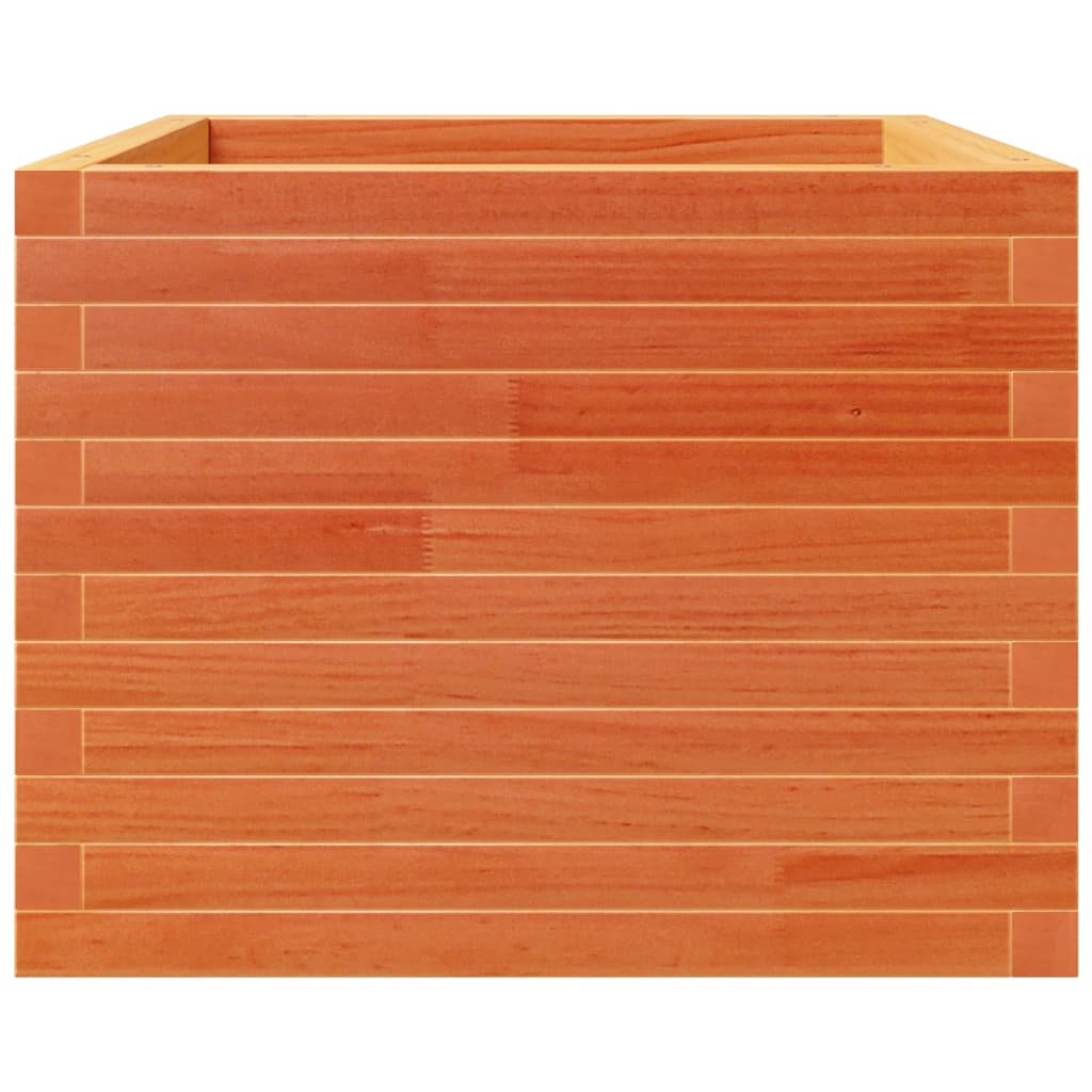 Plantenbak 60x60x49,5 cm massief grenenhout wasbruin