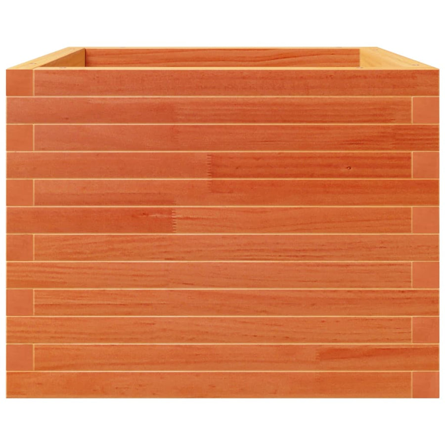 Plantenbak 60x60x49,5 cm massief grenenhout wasbruin