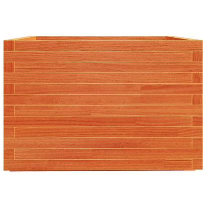 Plantenbak 70x70x49,5 cm massief grenenhout wasbruin
