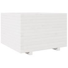 Plantenbak 80x80x49,5 cm massief grenenhout wit