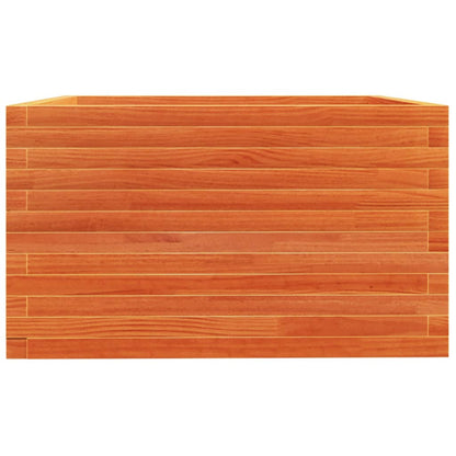 Plantenbak 80x80x49,5 cm massief grenenhout wasbruin