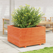 Planter 80x80x49.5 cm solid pine wax brown