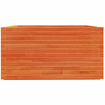 Plantenbak 90x90x49,5 cm massief grenenhout wasbruin