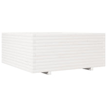 Plantenbak 110x110x49,5 cm massief grenenhout wit