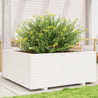 Planter 110x110x49.5 cm solid pine white